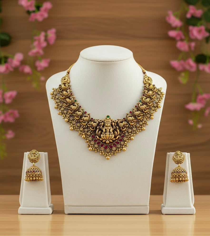 Alloy gold plated jewellery set
