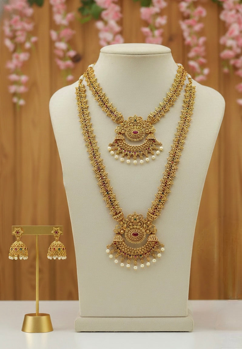 Alloy gold-plated jewellery set